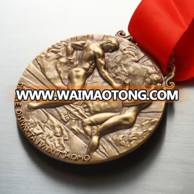 commemorative zamak 3d sports club medal